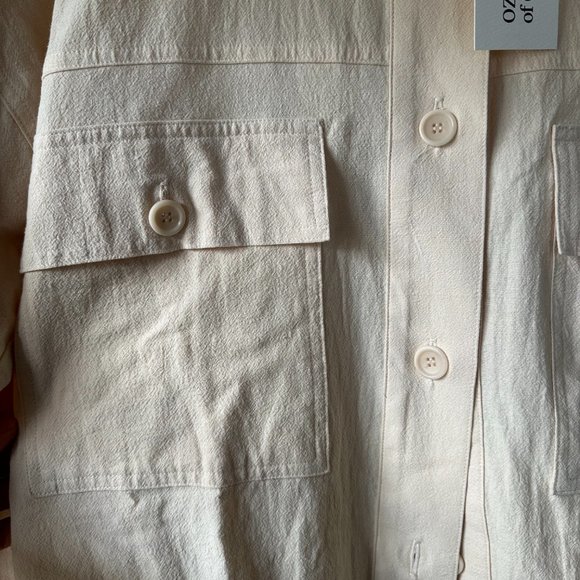 OZMA Audrey Shirt Jacket sz M in Ceramic NWT - Picture 3 of 6
